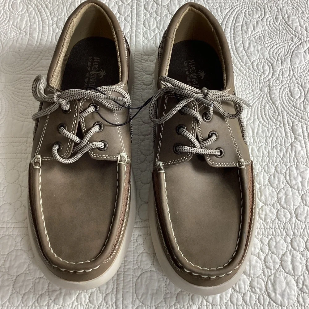 Margaritaville Boat Shoes Men’s Size 10.5‎ NWOT Tan Brown